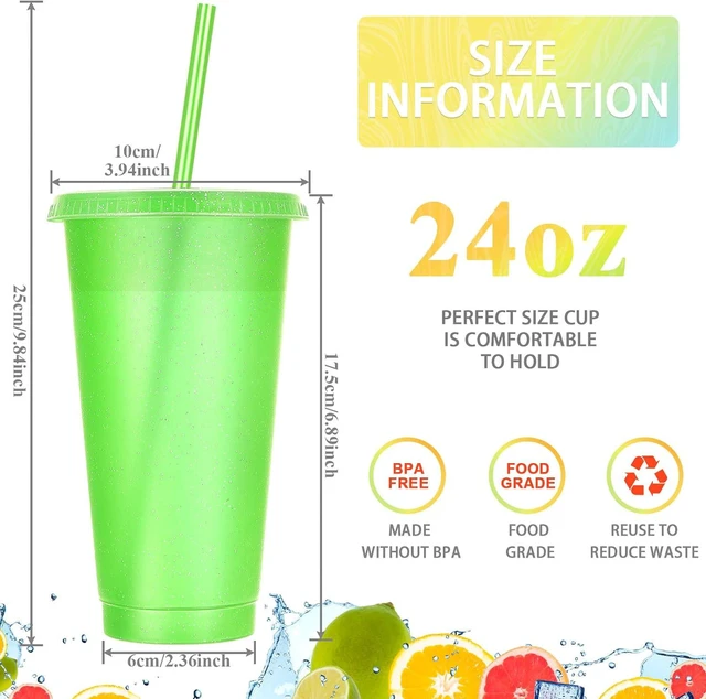 Alt view image 4 of 6 - Honeydak 30 Pack Plastic Tumbler with Straw and Lid Bulk, Elegant Color