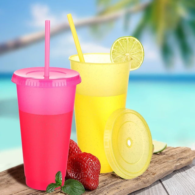 Alt view image 5 of 6 - Honeydak 30 Pack Plastic Tumbler with Straw and Lid Bulk, Elegant Color