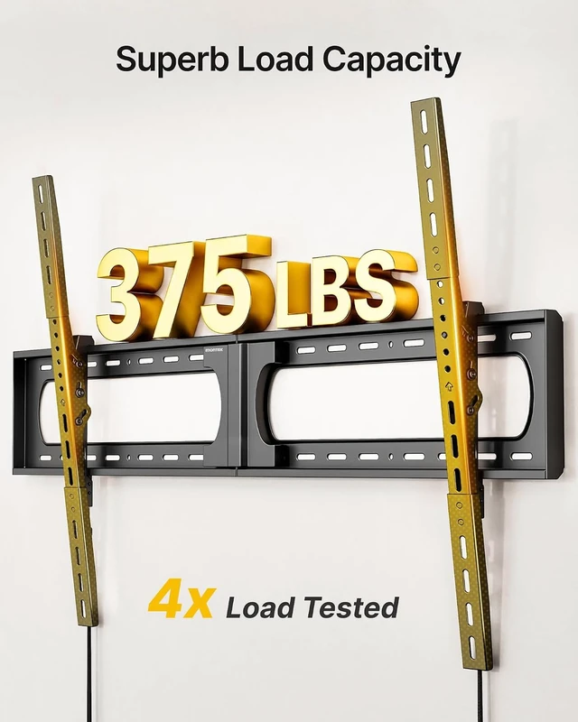 Alt view image 3 of 7 - monTEK Heavy Duty Tilting TV Wall Mount for 37-150 Inch TVs, Up to 375 lbs