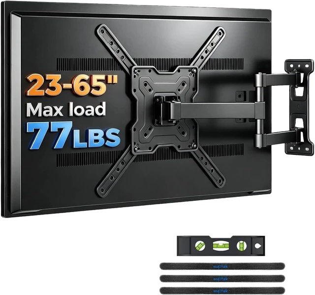 Main image of Suptek TV Wall Mount Full Motion for 23-43-55-65 Inch TV Up to 77lbs