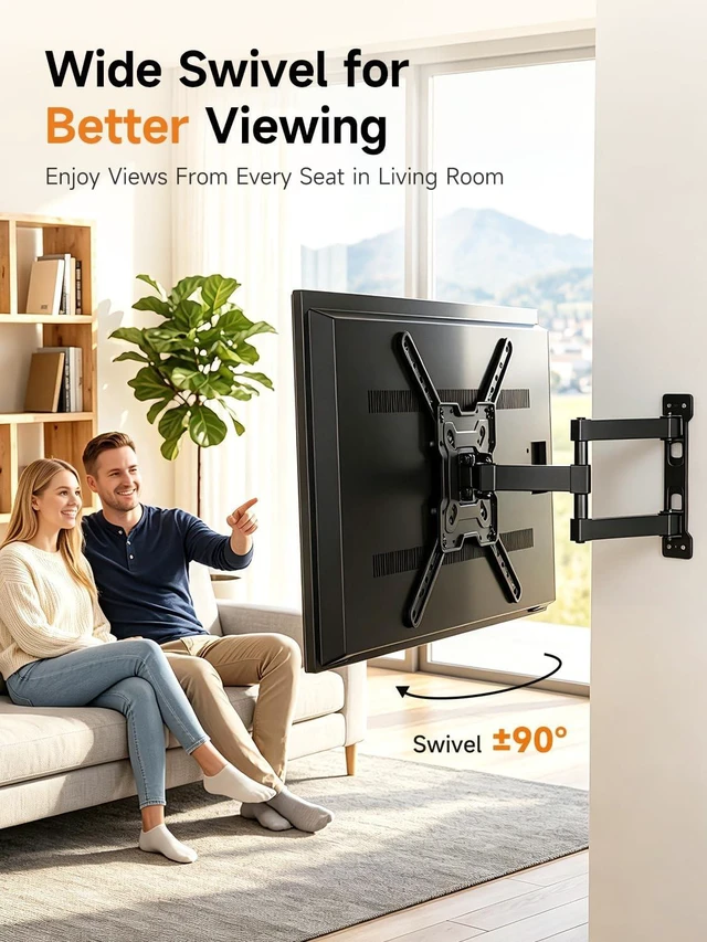 Alt view image 4 of 7 - Suptek TV Wall Mount Full Motion for 23-43-55-65 Inch TV Up to 77lbs