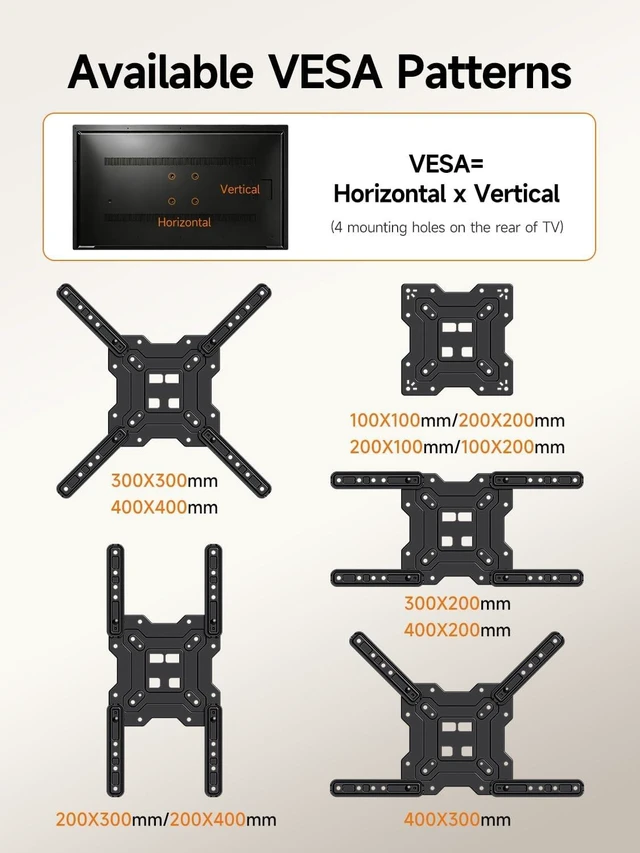 Alt view image 7 of 7 - Suptek TV Wall Mount Full Motion for 23-43-55-65 Inch TV Up to 77lbs