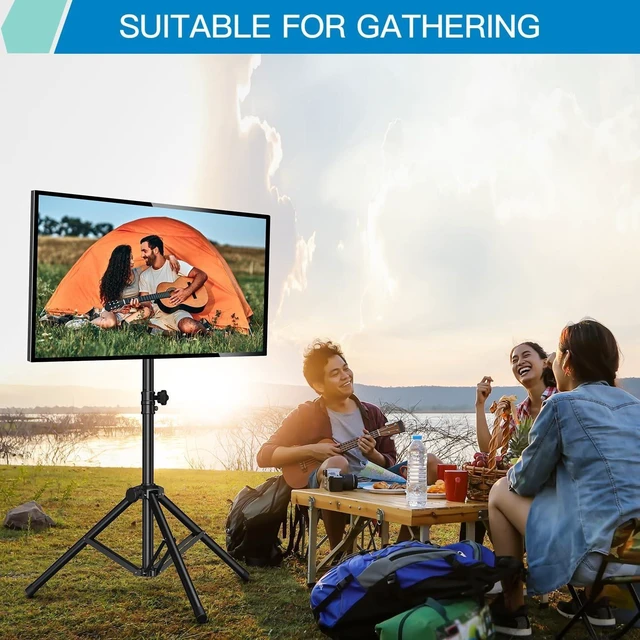 Alt view image 7 of 7 - PERLESMITH TV Tripod Stand with ±20° Tilt and 360° Swivel,Portable TV Stand for 37-85 Inch LED LCD OLED Flat Screen TVs,Height Adjustable Outdoor TV Stand with VESA 600x400mm up to 110 lbs PSTM2