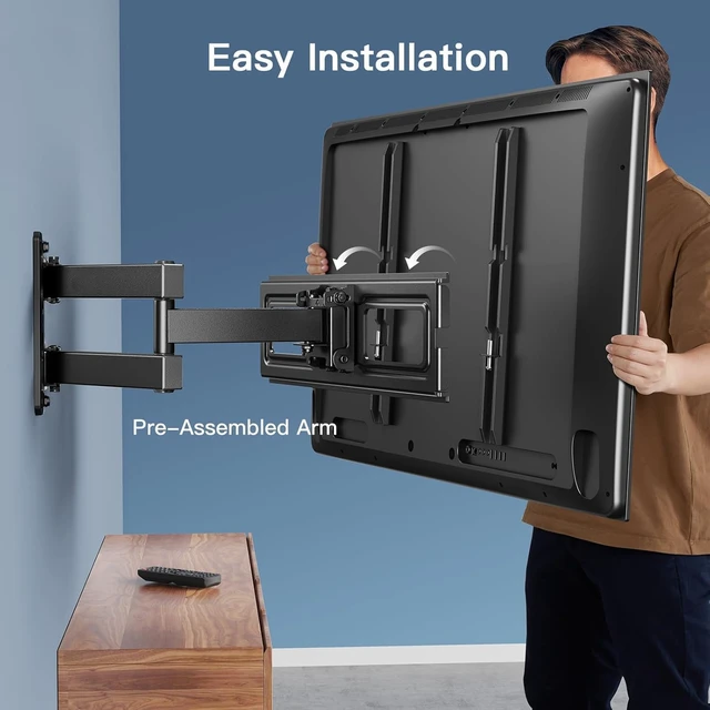 Alt view image 5 of 7 - PERLESMITH Corner TV Wall Mount for 2665 inch TVs up to 70 lbs