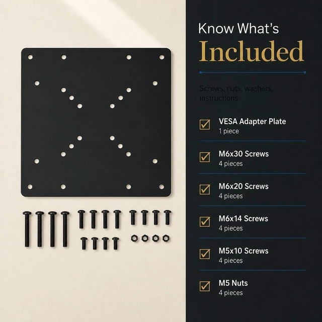 Alt view image 7 of 7 - Mount-It! VESA Adapter Plate for TVs & Monitors, 75/100 to 200x200mm