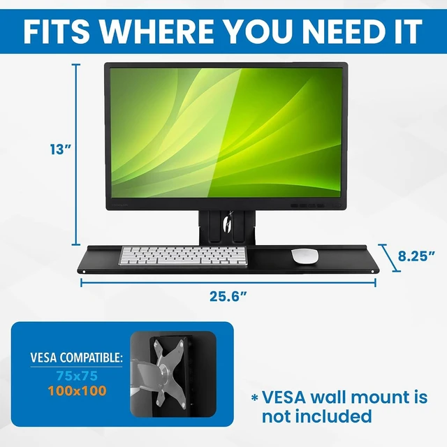 Alt view image 4 of 7 - Mount-It! Monitor and Keyboard Wall Mount