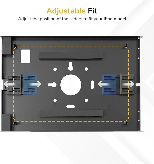 Alt view image 4 of 7 - Mount-It! Anti-Theft iPad Floor Stand, Locking Kiosk Enclosure, Black