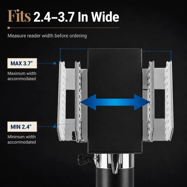 Alt view image 5 of 7 - Mount-It! Universal Credit Card POS Terminal Stand, Tilt/Swivel, Steel