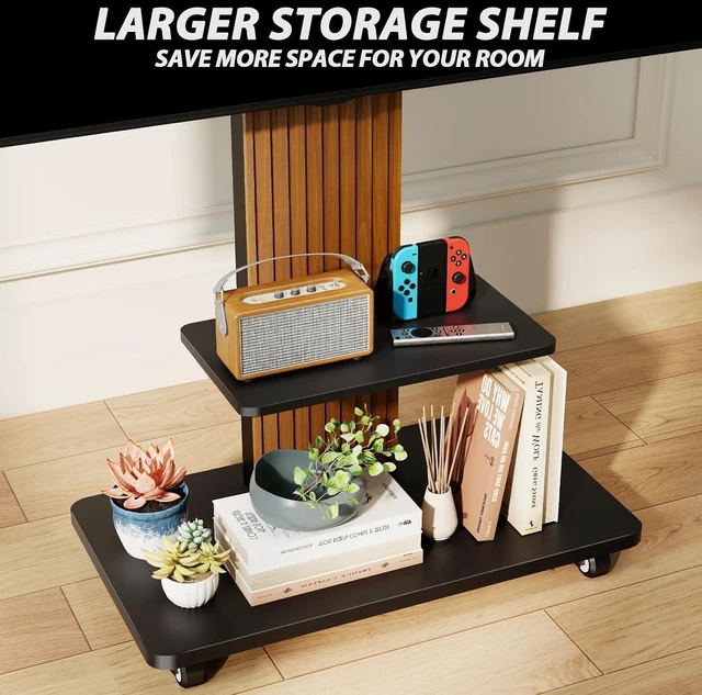 Alt view image 7 of 7 - TVON Heavy Duty Rolling TV Stand for 55-100 inch Large Screens