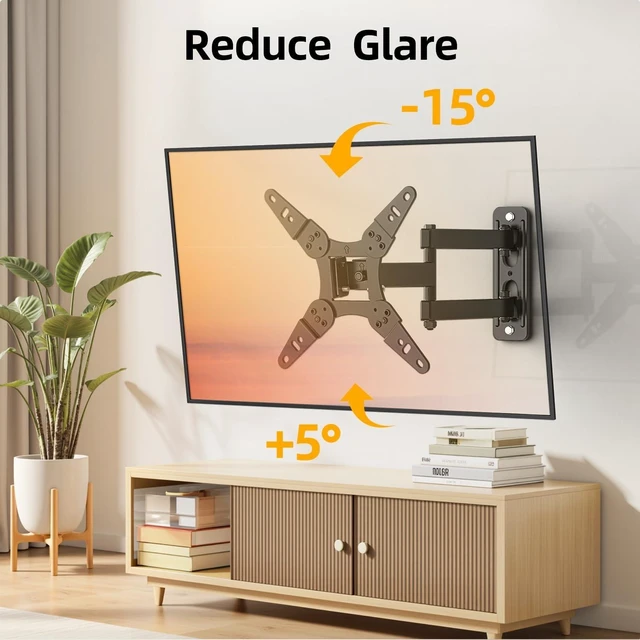 Alt view image 4 of 7 - IWORKBOARD 32+ 40 inch Full Motion TV Wall Mount for 13-43" TVs & Monitor, 360° Rotating Small TV Mount Bracket,Articulating Swivel Tilting Extension, Max VESA 200x200mm, Single Studs, 55 lbs