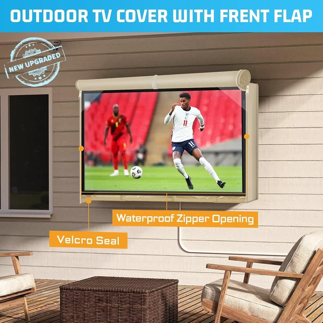Alt view image 2 of 7 - Outdoor TV Cover 41-43 Inch Weatherproof, 600D Zipper Outside TV Covers