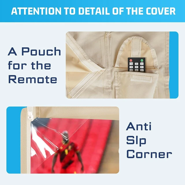 Alt view image 6 of 7 - Outdoor TV Cover 41-43 Inch Weatherproof, 600D Zipper Outside TV Covers