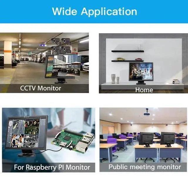 Alt view image 6 of 7 - 14" Security Monitor 1024x768 HDMI/VGA/BNC/AV for CCTV Home & 24/7 Surveillance