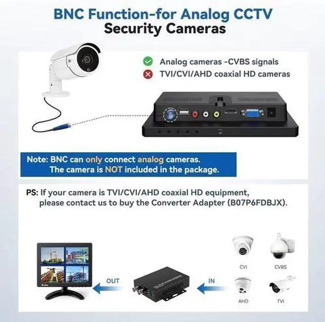 Alt view image 5 of 7 - 8 inch Monitor Portable Small HDMI Display Screen,1024x768 w/ Remote Control