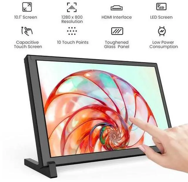 Alt view image 3 of 7 - 10.1 Raspberry Pi Touch Screen, IPS FHD 1280x800 For Raspberry Pi 5/4/3/Zero