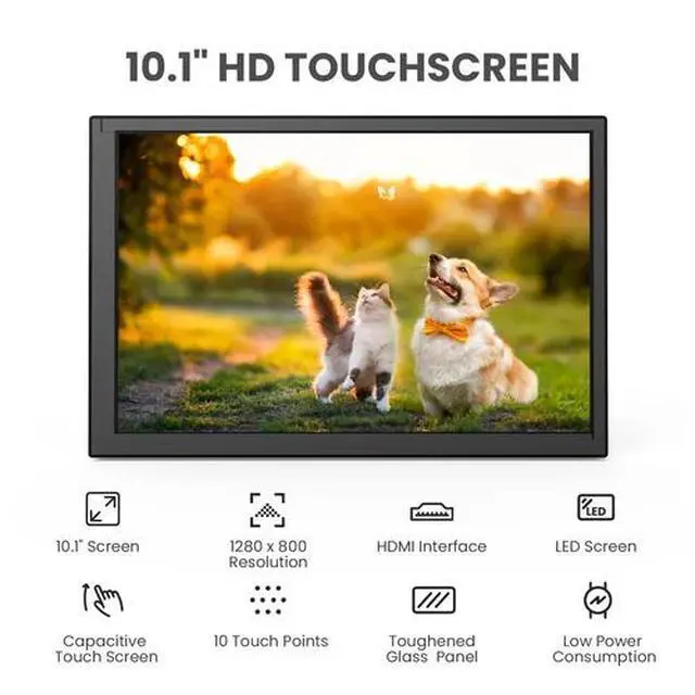 Alt view image 2 of 7 - 10.1 Raspberry Pi Touch Screen, IPS FHD 1280x800 For Raspberry Pi 5/4/3/Zero
