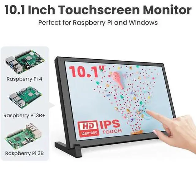 Alt view image 5 of 7 - 10.1 Raspberry Pi Touch Screen, IPS FHD 1280x800 For Raspberry Pi 5/4/3/Zero