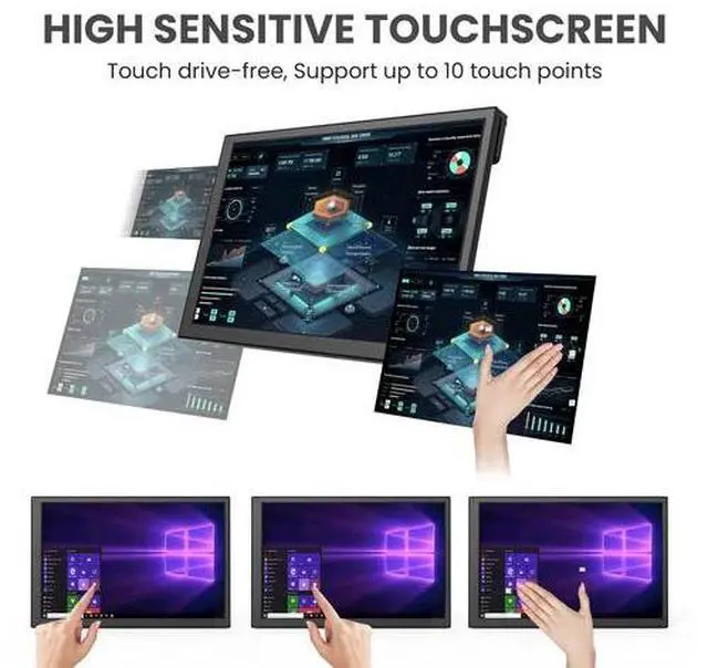 Alt view image 6 of 7 - 10.1 Raspberry Pi Touch Screen, IPS FHD 1280x800 For Raspberry Pi 5/4/3/Zero