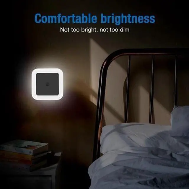 Alt view image 6 of 7 - 6-Pcs Plug-in LED Night Lights Lamp Dusk to Dawn Sensor Hallway Kitchen Bathroom