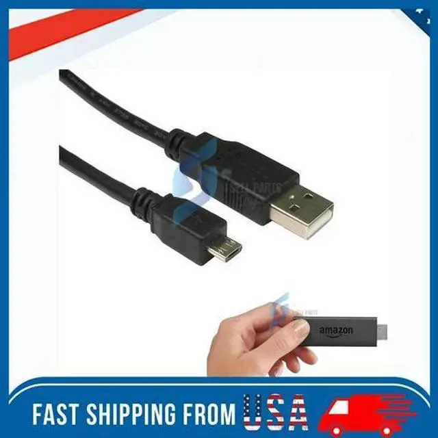 Alt view image 5 of 7 - For Amazon Fire TV Stick Firestick Power Cord Cable USB Adapter & for Roku HD 4K