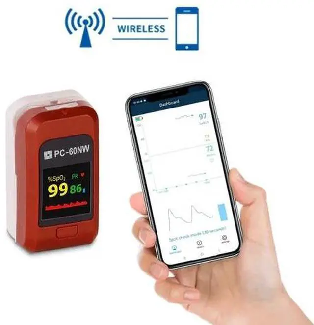 Alt view image 3 of 5 - Fingertip Pulse Oximeter Finger Blood Oxygen Meter SpO2 PR Heart Rate Monitor