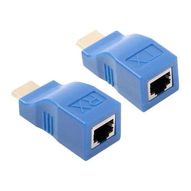 Alt view image 3 of 7 - 4K 1080P HDMI Extender to RJ45 Over Cat 5e/6 Network LAN Ethernet Adapter 2 PCS