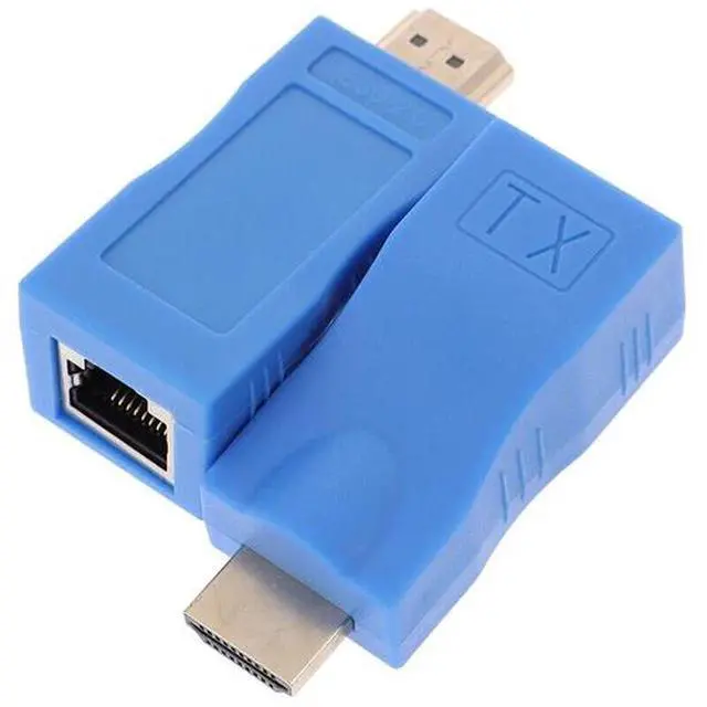 Alt view image 7 of 7 - 4K 1080P HDMI Extender to RJ45 Over Cat 5e/6 Network LAN Ethernet Adapter 2 PCS