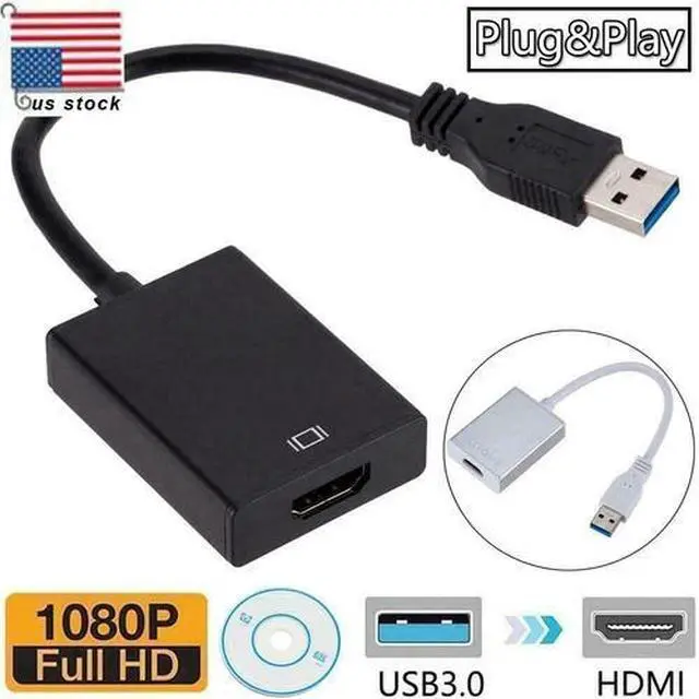 Alt view image 2 of 7 - HD 1080P USB 3.0 to HDMI Video Cable Adapter For PC Laptop HDTV LCD TV Converter