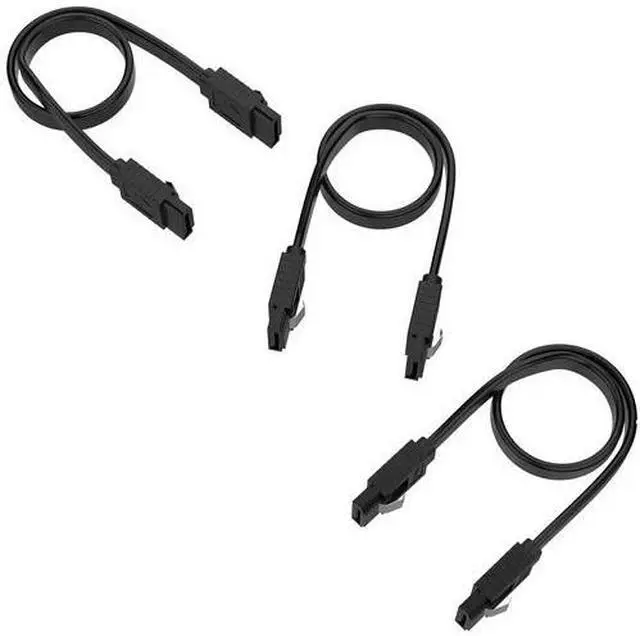 Alt view image 3 of 7 - 3 Pack SATA III 6 Gbit/s Straight Data Cable with Lock Latch for HDD/SSD/CD/DVD