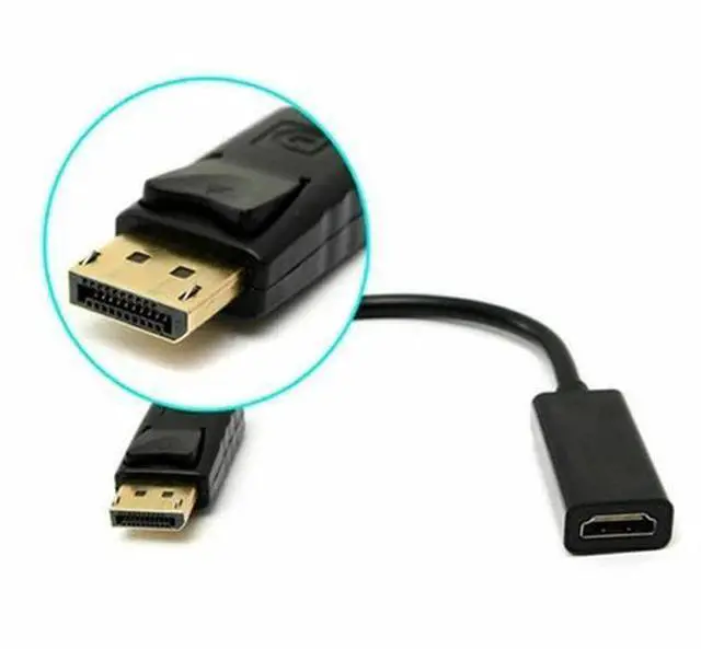 Alt view image 3 of 7 - 2X Display Port to HDMI Male Female Adapter Converter Cable DP to HDMI