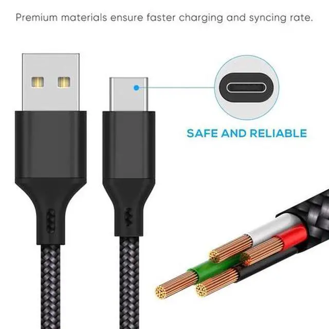 Alt view image 4 of 7 - Charging Cable for Xbox Series PS5/PS5 Pro Controller 10 FT Replacement Black