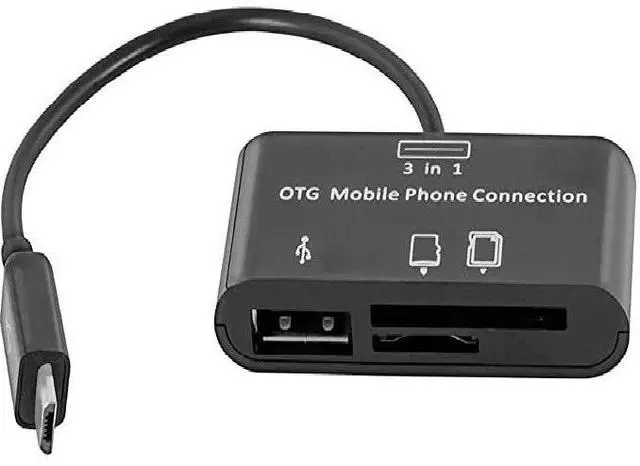 Main image of 3 in 1 Micro USB OTG Adapter SD/Micro SD TF Card Reader With USB 3.0 Female