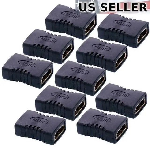 Main image of 10 x HDMI Female To Female Extender Adapter Coupler Connector Fit HDTV 1080P LOT