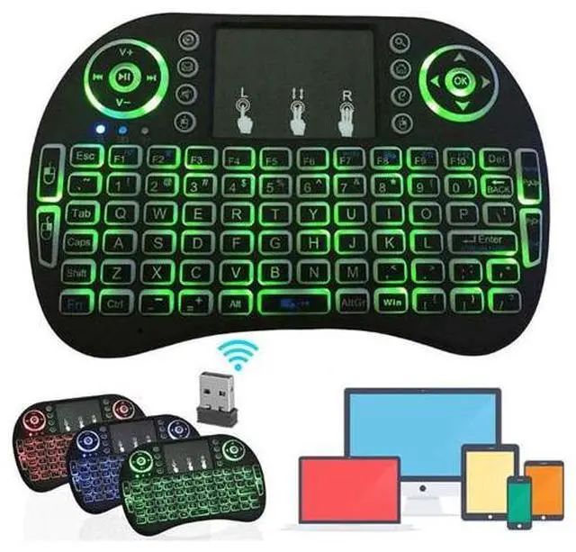 Main image of Mini 3 Backlit i8 2.4GHz Wireless Keyboard for Respberry LG TV Box Android PC