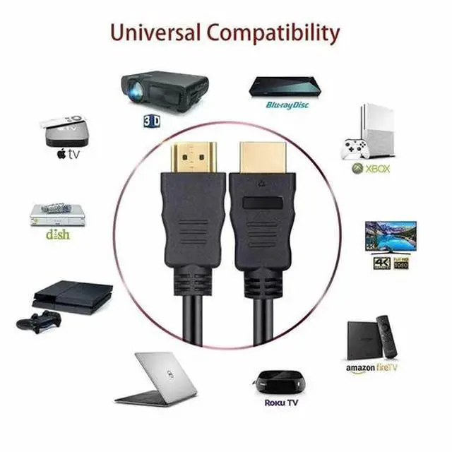 Alt view image 4 of 7 - 2x PREMIUM HDMI CABLE 3FT For BLURAY 3D DVD PS3 HDTV XBOX LCD HD TV 1080P