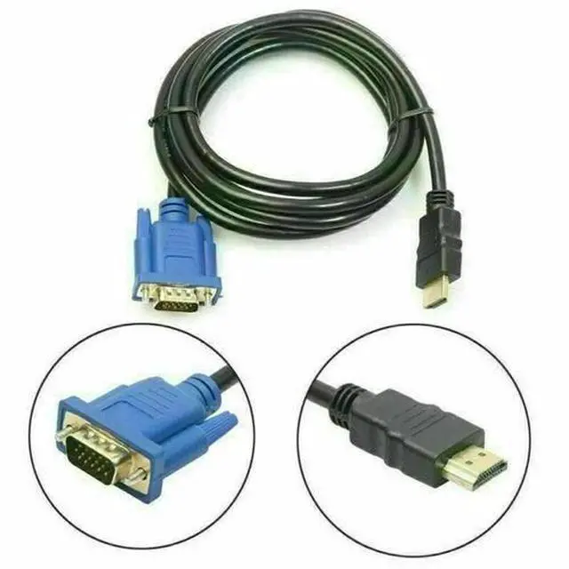Alt view image 5 of 7 - HDMI Male to VGA Male Video Converter Adapter Cable for PC DVD 1080p HDTV 6FT