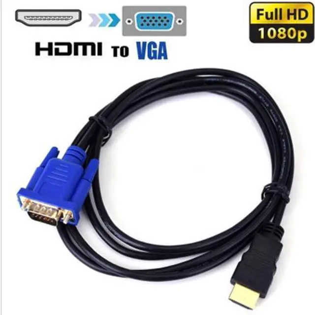 Alt view image 6 of 7 - HDMI Male to VGA Male Video Converter Adapter Cable for PC DVD 1080p HDTV 6FT