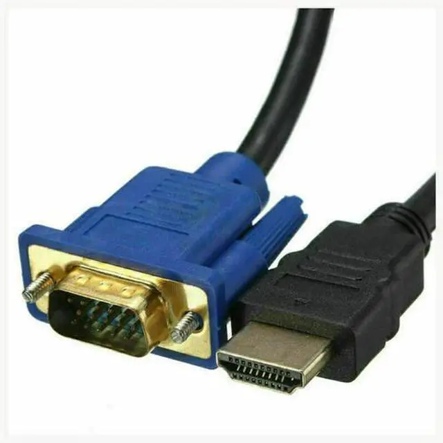 Alt view image 7 of 7 - HDMI Male to VGA Male Video Converter Adapter Cable for PC DVD 1080p HDTV 6FT