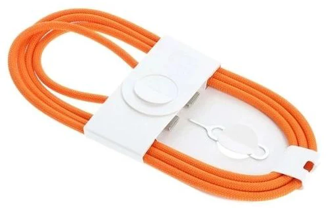 Main image of 60W USB-C Woven Fast Charging Cable for iPhone 15 16 17 Braided Data Cord Orange