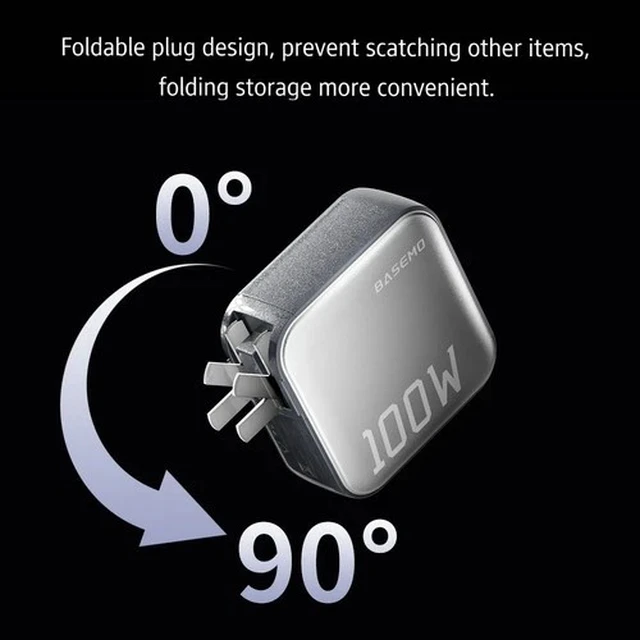 Alt view image 6 of 7 - 100W GaN USB C Charger 4-Port PD 3.1 Fast Wall Charger Adapter Laptop MacBook