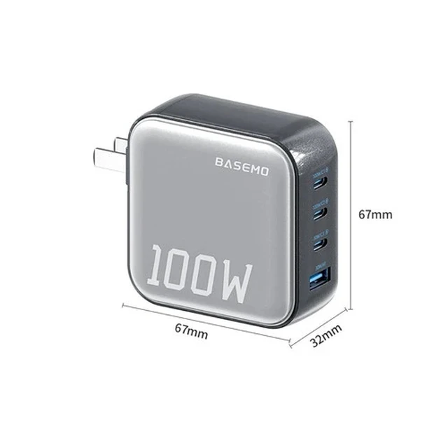 Alt view image 7 of 7 - 100W GaN USB C Charger 4-Port PD 3.1 Fast Wall Charger Adapter Laptop MacBook