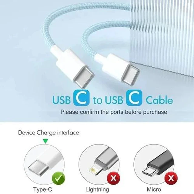 Alt view image 4 of 5 - 3X Apple USB-C to C Fast Charger Cable Type C Cord For iPhone 17/16/15/Pro Max