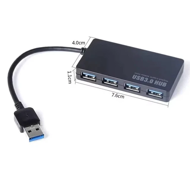 Alt view image 7 of 7 - USB 3.0 Hub 4 Port High Speed 5Gbps Multi Splitter Adapter for PC Laptop Windows