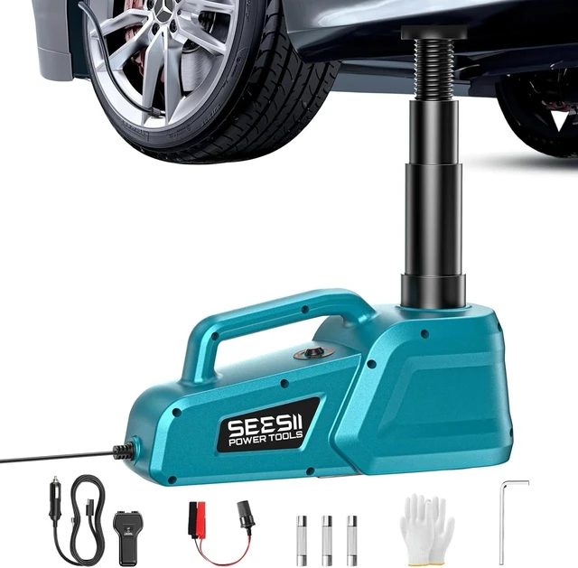 Alt view image 3 of 7 - SEESII Electric Car Jack kit 5 Ton 12V Remote Electric Floor Jack Lift for SUV