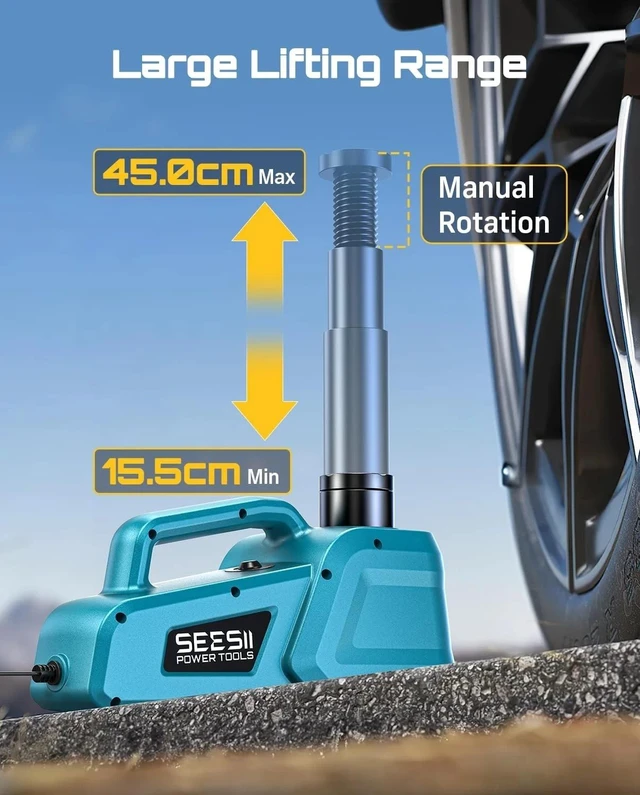 Alt view image 5 of 7 - SEESII Electric Car Jack kit 5 Ton 12V Remote Electric Floor Jack Lift for SUV