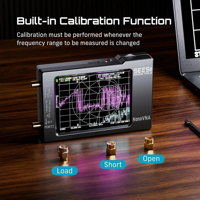 Alt view image 6 of 7 - Nano VNA Vector Network Analyzer 10KHz-1.5GHz Antenna Analyzer 2.8" Touch Screen