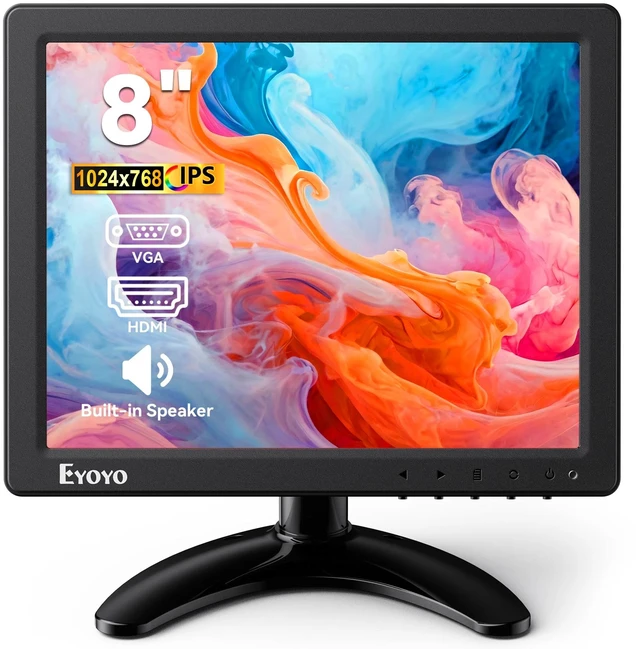 Main image of 1024x600 7 inch Computer Screen HDMI VGA AV USB CCTV Security Monitor