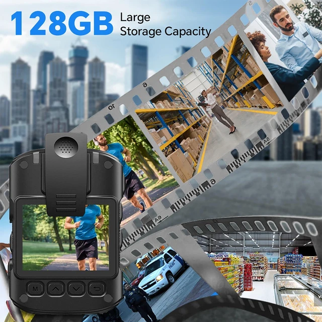 Alt view image 4 of 7 - BOBLOV B4K5 4K Body Camera Video Camcorder 3400mAh NightVision Personal Cam 128G
