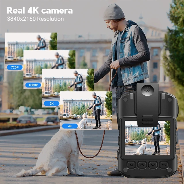 Alt view image 6 of 7 - BOBLOV B4K5 4K Body Camera Video Camcorder 3400mAh NightVision Personal Cam 128G