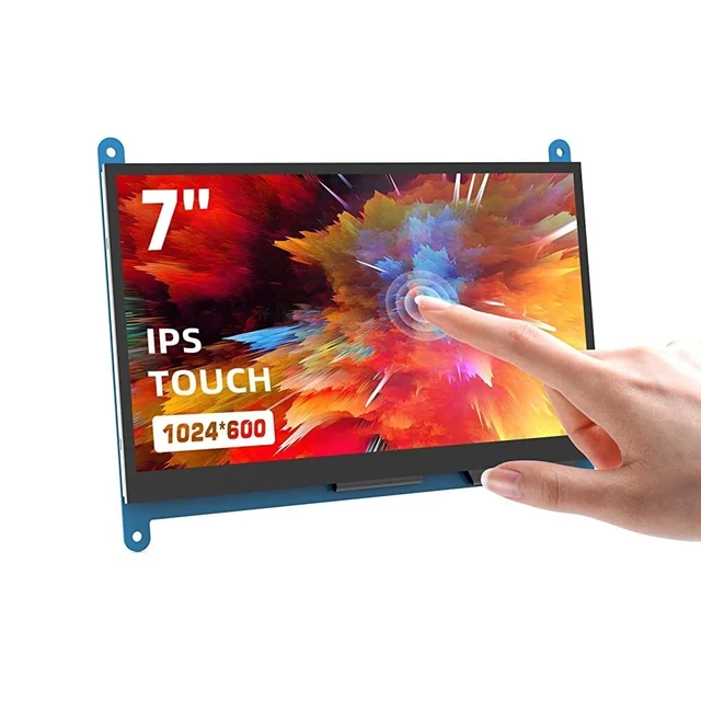 Alt view image 2 of 7 - Small 7 inch Touchscreen HDMI Monitor Portable RasPi PC Second Gaming Screen